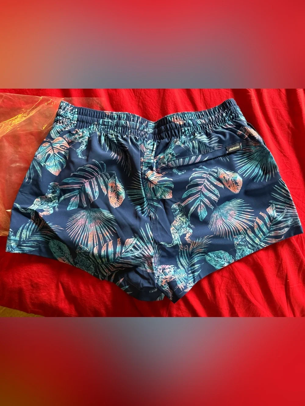 Mens Chubbies “The Prehistoric Blues” Navy 2” Swimsuit Size M